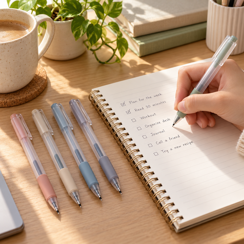Lifestyle scene of Everyday Color Gel Pen Set