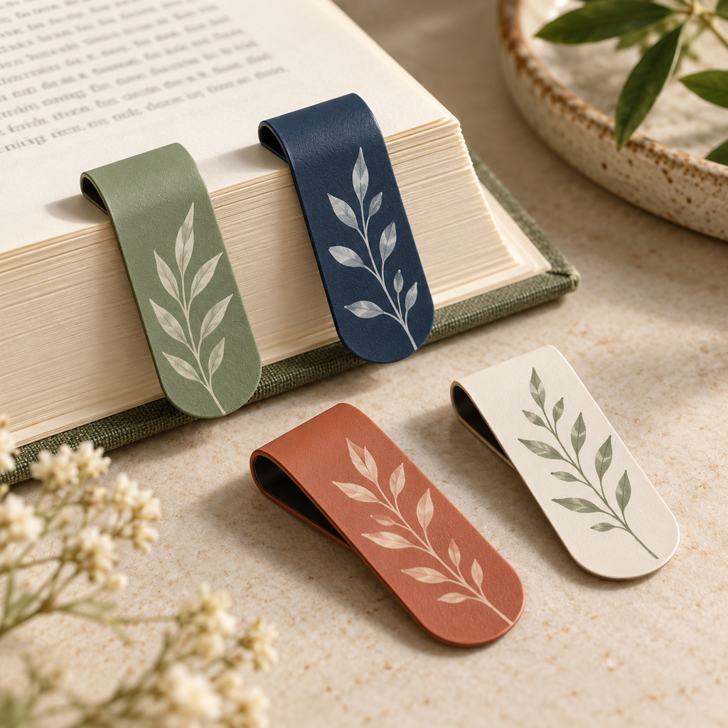 Close-up detail of Magnetic Botanical Page Markers